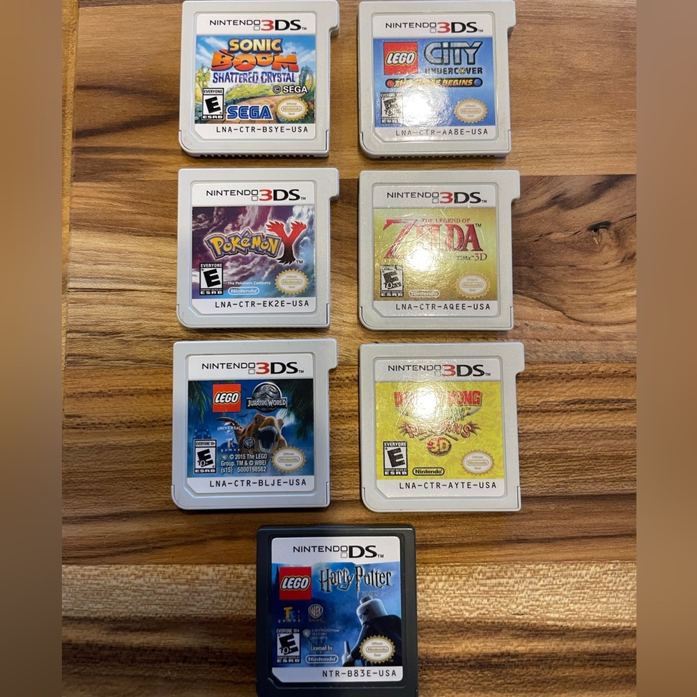 Lot of 7 Nintendo DS games, used